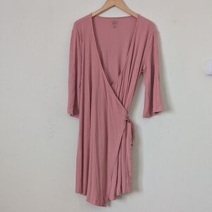 Caden Lane Wrap Robe in Dusty Rose Pink